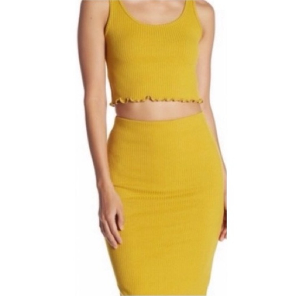 GOOD LUCK GEM 💛 Ribbed Lettuce Edge Skirt - Picture 3 of 14